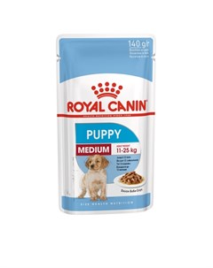 Medium Puppy Кусочки паштета в соусе для щенков средних пород 140 гр Royal canin