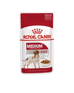 Medium Adult Кусочки паштета в соусе для взрослых собак средних пород 140 гр Royal canin