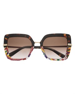 Солнцезащитные очки Half Print в квадратной оправе Dolce & gabbana eyewear