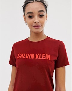 Красная футболка с короткими рукавами Calvin klein performance