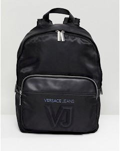 Черный рюкзак с логотипом Versace jeans