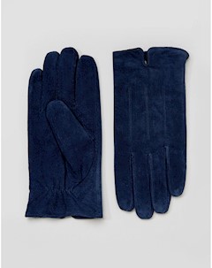 Темно синие замшевые перчатки Barneys Barneys originals