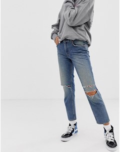 Укороченные джинсы в стиле 90 х из переработанного и органического смесового хлопка Cheap monday