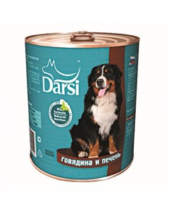 Влажный корм для собак Говядина и печень 0 85 кг Darsi