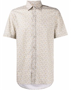 Рубашка с геометричным принтом и короткими рукавами Canali