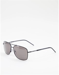 Черные солнцезащитные очки с металлической квадратной оправой Marc jacobs