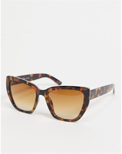 Квадратные солнцезащитные очки в черепаховой оправе Femme Selected