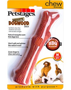 Игрушка для собак Mesquite Dogwood с ароматом барбекю средняя 18 см 1 шт Petstages