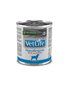Vet Life Hypoallergenic Duck Potato Лечебный влажный корм для собак при аллергиях утка с картофелем  Farmina