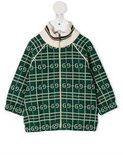 Кардиган на молнии с узором GG Gucci kids