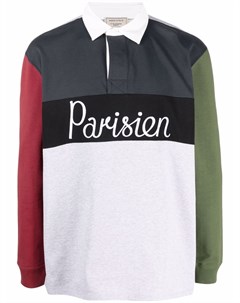 Рубашка поло Parisien в стиле колор блок с вышивкой Maison kitsuné