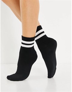 Черные носки с полосками в университетском стиле Accessorize