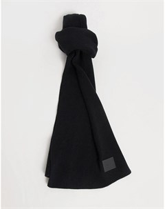 Черный шарф с контрастным логотипом Zevo Hugo