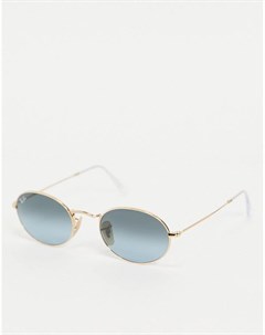 Солнцезащитные очки в золотистой круглой оправе в стиле унисекс 0RB3547 Ray-ban®