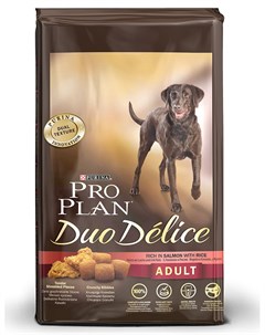 Сухой корм для собак Duo Delice Adult Canine Salmonn Rice 10 кг Purina pro plan
