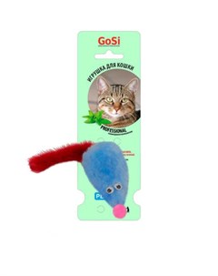 Игрушка для кошек Мышь с мятой с хвостом из натуральной норки Gosi