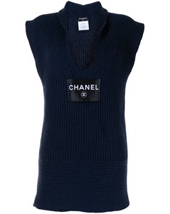 Кашемировый жилет 2008 го года с нашивкой логотипом Chanel pre-owned