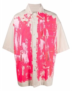 Джинсовая рубашка с эффектом разбрызганной краски Marni
