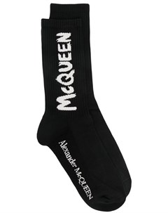 Носки в рубчик с логотипом Alexander mcqueen