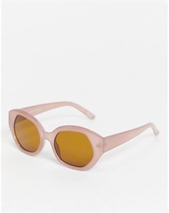 Женские розовое солнцезащитные очки круглой формы Jeepers peepers