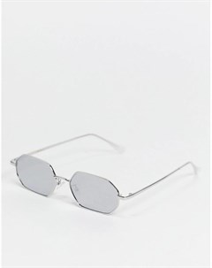 Серебристые шестиугольные зеркальные солнцезащитные очки в стиле унисекс Jeepers peepers