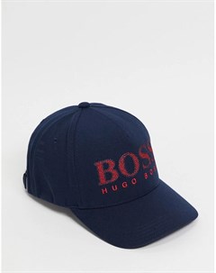 Темно синяя кепка с логотипом Boss