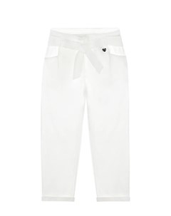 Укороченные белые брюки детские Twinset