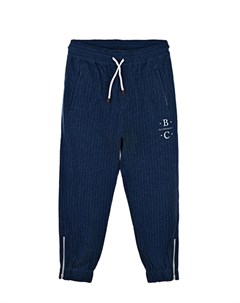 Синие спортивные брюки в полоску детские Brunello cucinelli