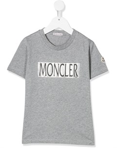 Футболка с круглым вырезом и логотипом Moncler enfant