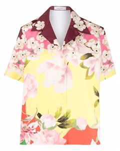 Рубашка с короткими рукавами и цветочным принтом Valentino