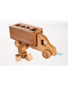 Деревянная игрушка Грузовик самосвал Сортер с геометрическими фигурами Яигрушка
