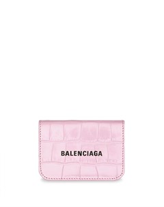 Мини кошелек Cash с тиснением под крокодила Balenciaga