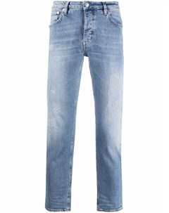 Укороченные джинсы с эффектом потертости Haikure