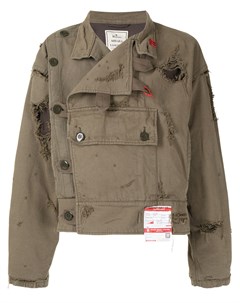 Куртка в стиле милитари с эффектом потертости Maison mihara yasuhiro
