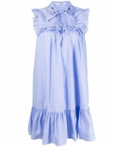 Полосатое платье с оборками Vivetta