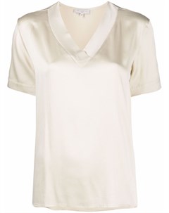 Атласная блузка с V образным вырезом Antonelli