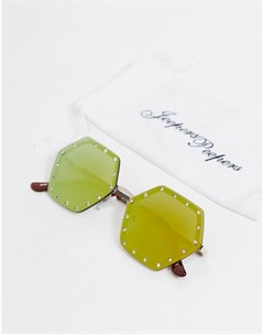 Квадратные солнцезащитные очки со стразами Jeepers peepers