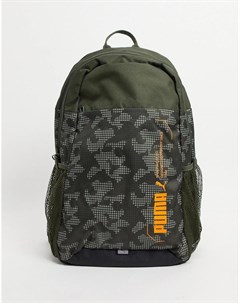 Рюкзак цвета хаки с камуфляжным принтом Style Puma