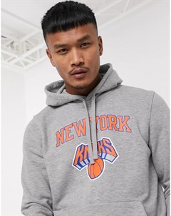 Худи серого цвета с логотипом NBA New York Knicks New era