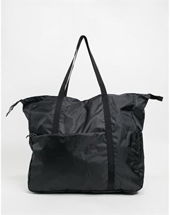 Большая складывающаяся спортивная сумка тоут черного цвета объемом 45 литров Asos design