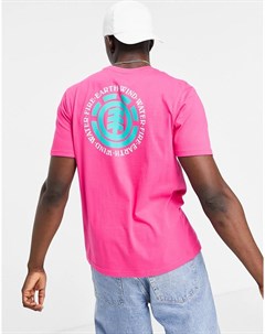 Розовая футболка с принтом на спине Seal Element