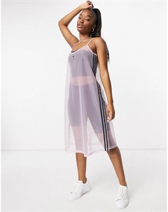 Прозрачное розовое платье из сетки Adidas originals