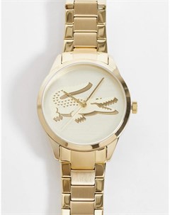 Золотистые женские часы браслет Ladycroc Lacoste