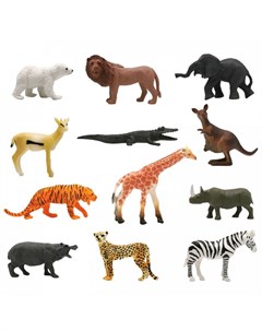 Игровой набор Животные с картой обитания 12 шт 200661720 Zooграфия