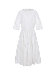 Белое приталенное платье детское Brunello cucinelli