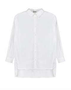 Белая удлиненная рубашка детская Brunello cucinelli