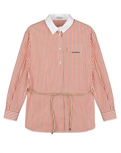 Рубашка в красно белую полоску детская Brunello cucinelli