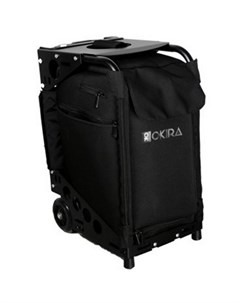 Сумка чемодан для визажиста Black на колесах Okiro