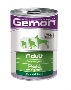 Влажный корм для собак Dog паштет ягненок 0 4 кг Gemon