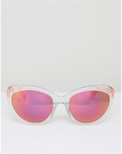 Солнцезащитные очки с блестками и неоновыми розовыми стеклами Markus lupfer